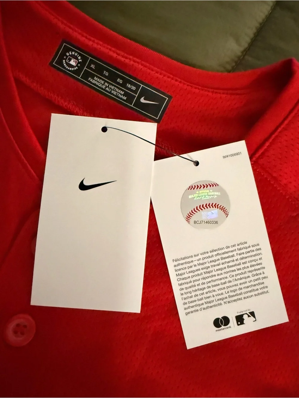 Nike official MLB Boston Red Sox Jersey Red mesh with Navy Accents
